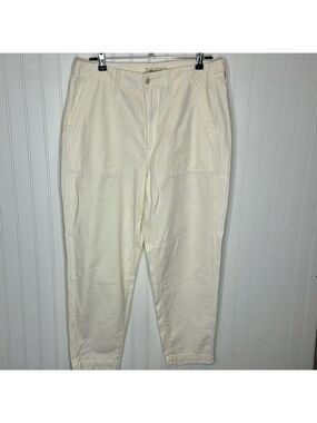 - Madewell Griff Creamy White Baggy Cargo Tapered Pants Size 29